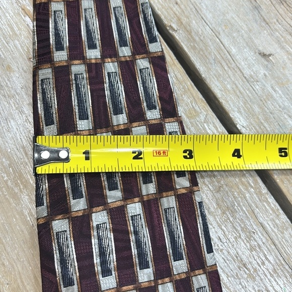 Vintage Robert Talbott Studio Britches 100% Silk Tie -Burgundy/Grey/Black EUC - Picture 5 of 10